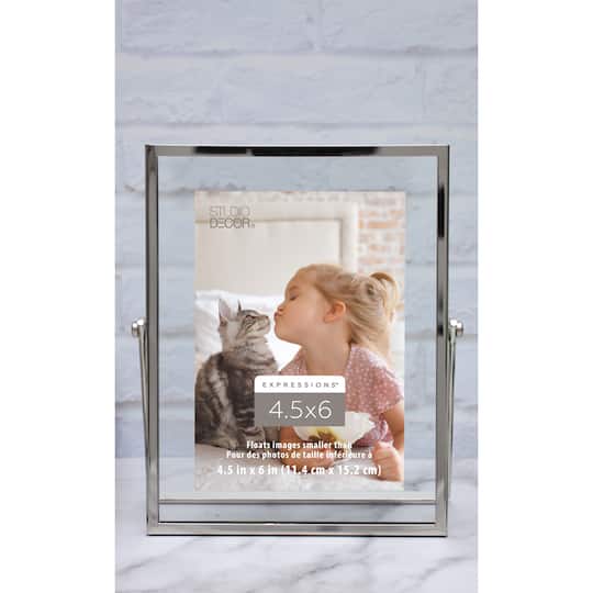 silver 4 5 x 6 float frame expressions by studio decor